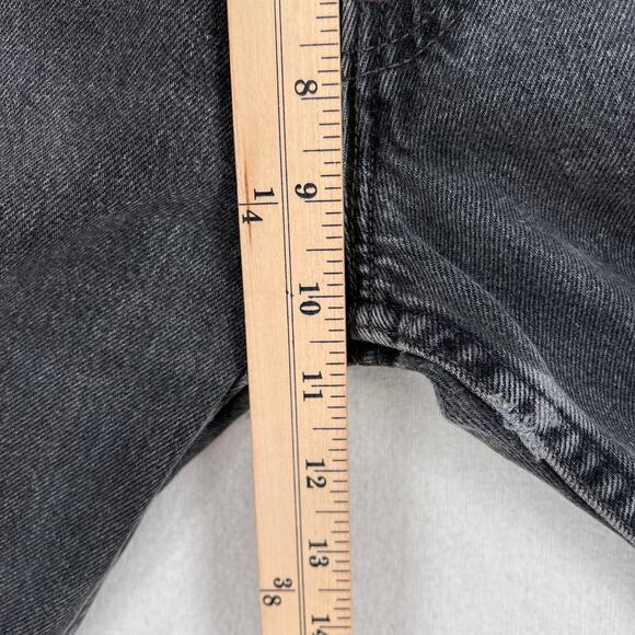 LEVIS Vintage 501 Jeans Womens 28 x 32 Black High Rise Button Fly 1990s Y2K - Picture 14 of 15